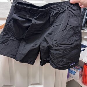 Patagonia Black Mesh-Lined Baggies Shorts